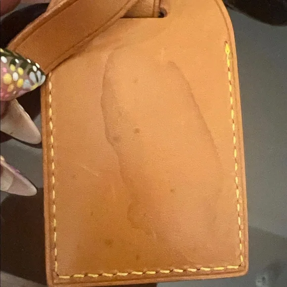 Louis Vuitton Tan Leather Luggage Tag - Picture 4 of 4